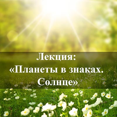 Факультатив «Планеты в знаках. Солнце»